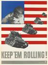 LEO LIONNI (1910-1999). KEEP ''EM ROLLING! Group of 3 posters. 1941. Each approximately 39x29 inches, 101x75 cm. U.S. Government Prin